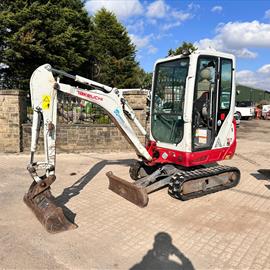 2020 Takeuchi TB216 Mini Excavator With Indespension AD2000 2.7 Ton Plant Trailer